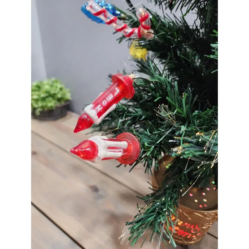 Vintage Fiber Optic Christmas Tree 30” Indoor Table Top